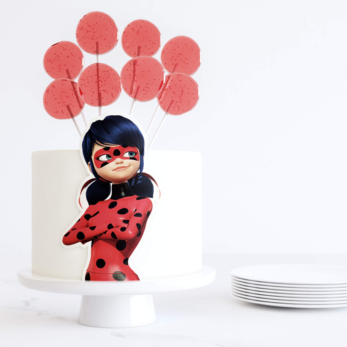 1 Topo De Bolo Festa Decoração Aniversário Tema Ladybug