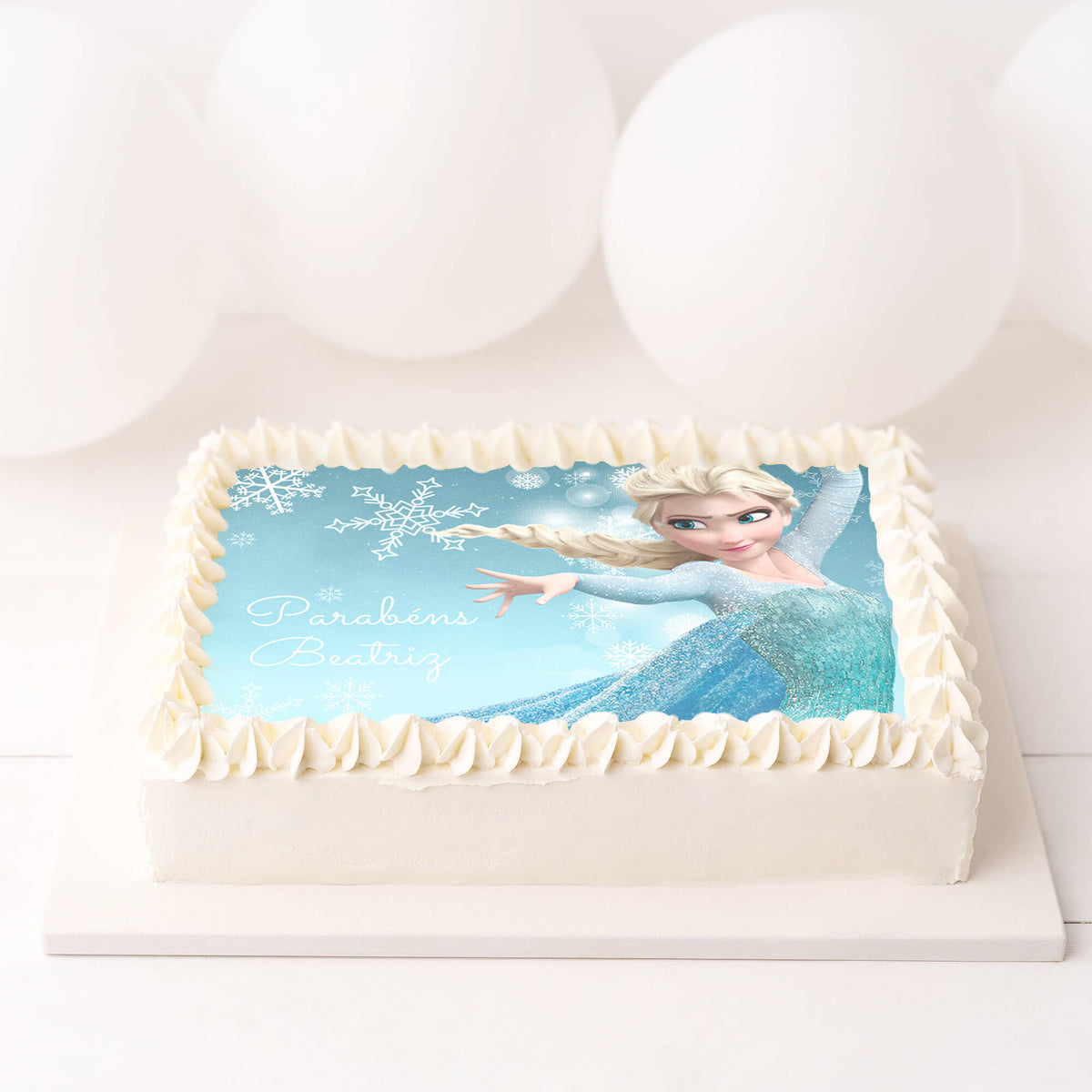 Bolo de aniversário Princesas Frozen mensagem personalizável