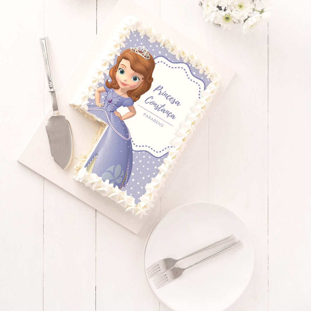 Bolo de aniversário Princesas Frozen mensagem personalizável – Love In a  Cake