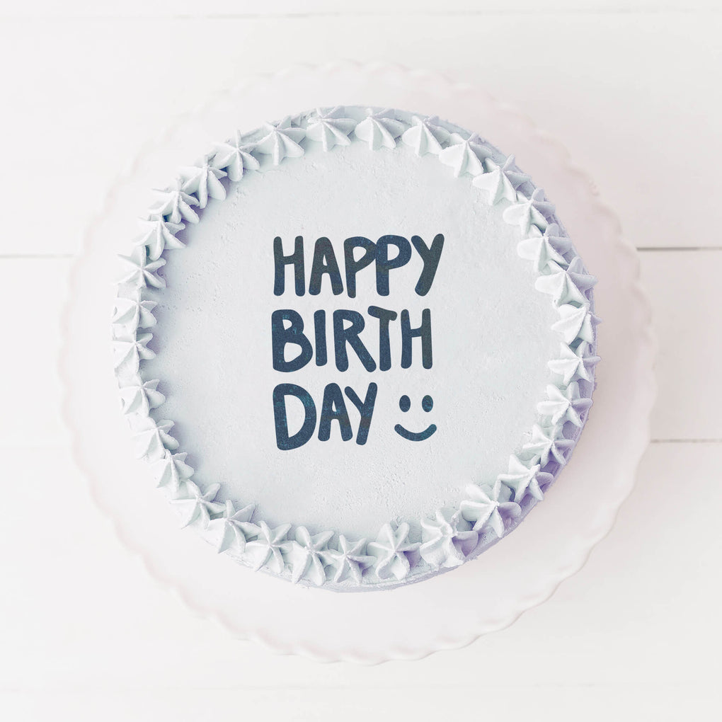 Bolo de aniversário 50 anos azul com cobertura de açúcar e icing – Love In  a Cake